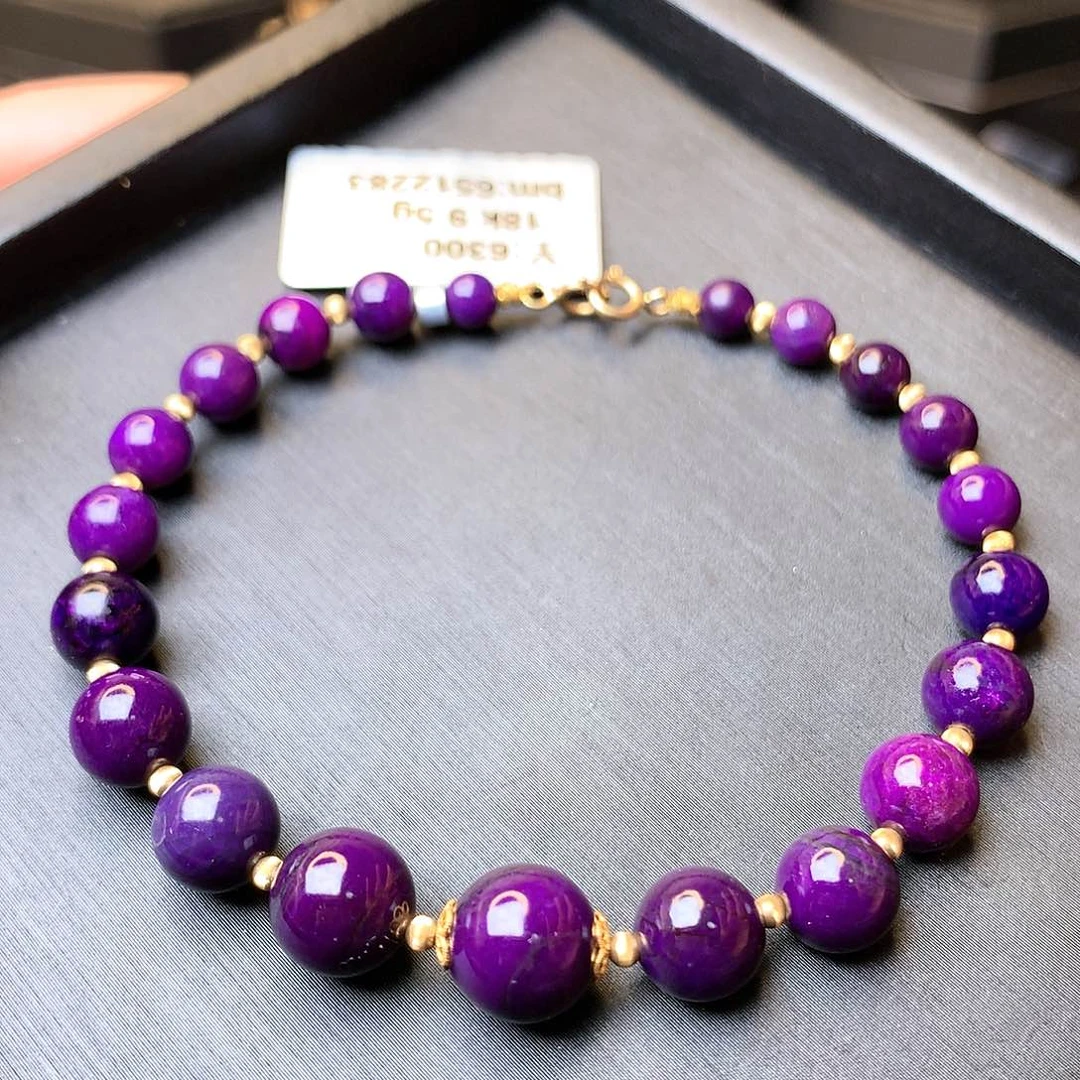 苏纪石（舒俱来）手串18K金镶嵌