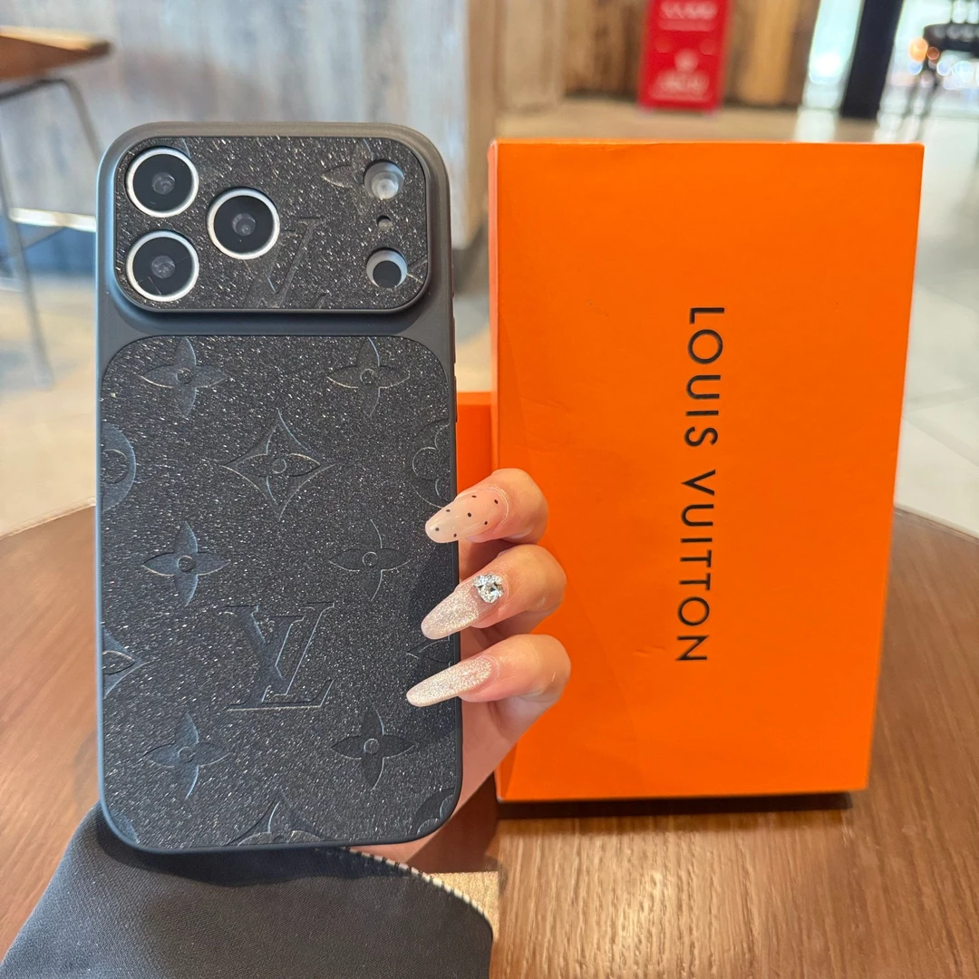 磨砂闪粉适用iPhone17promax手机壳老花苹果16超好看15/14/13防摔