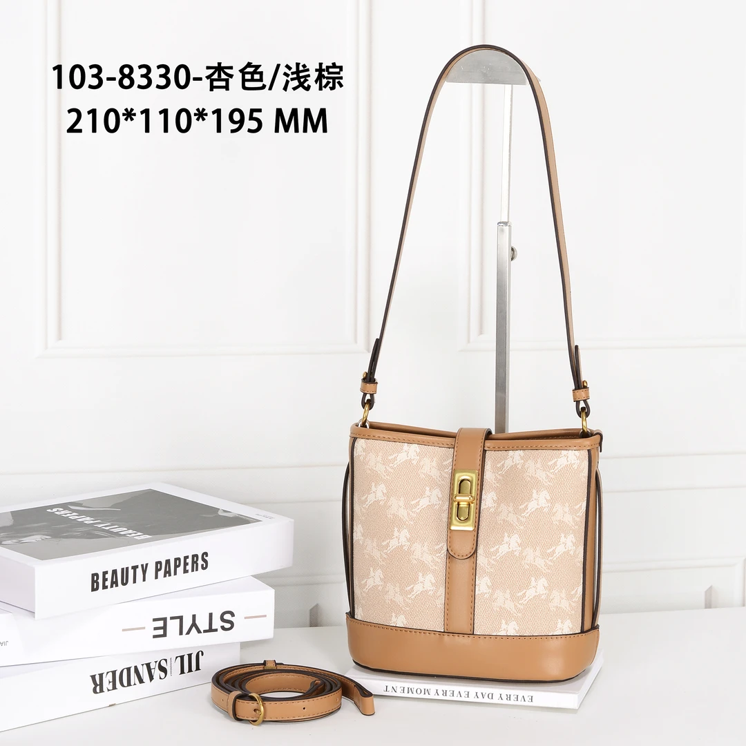 【TY】GQ-8330-杏仁/浅棕 轻奢高级韩版单肩潮流时尚简约女包