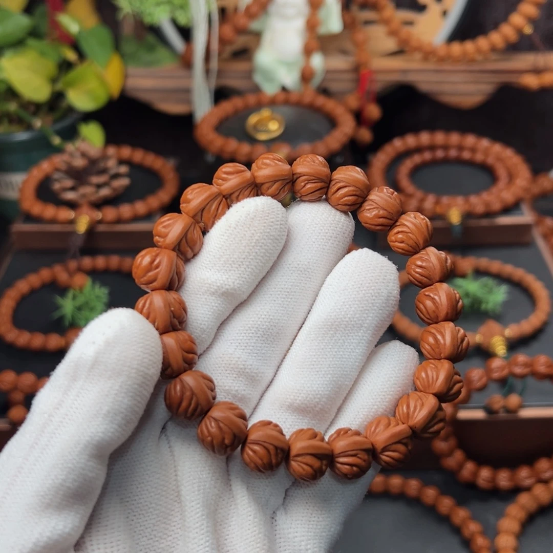 吊坠桃核?***?1.2双脊龙手串