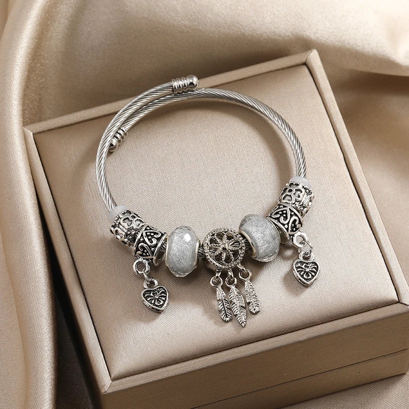 【杭州夏妹】潘家同款捕梦网琉璃手镯设计感轻奢蓝色串珠手链A07