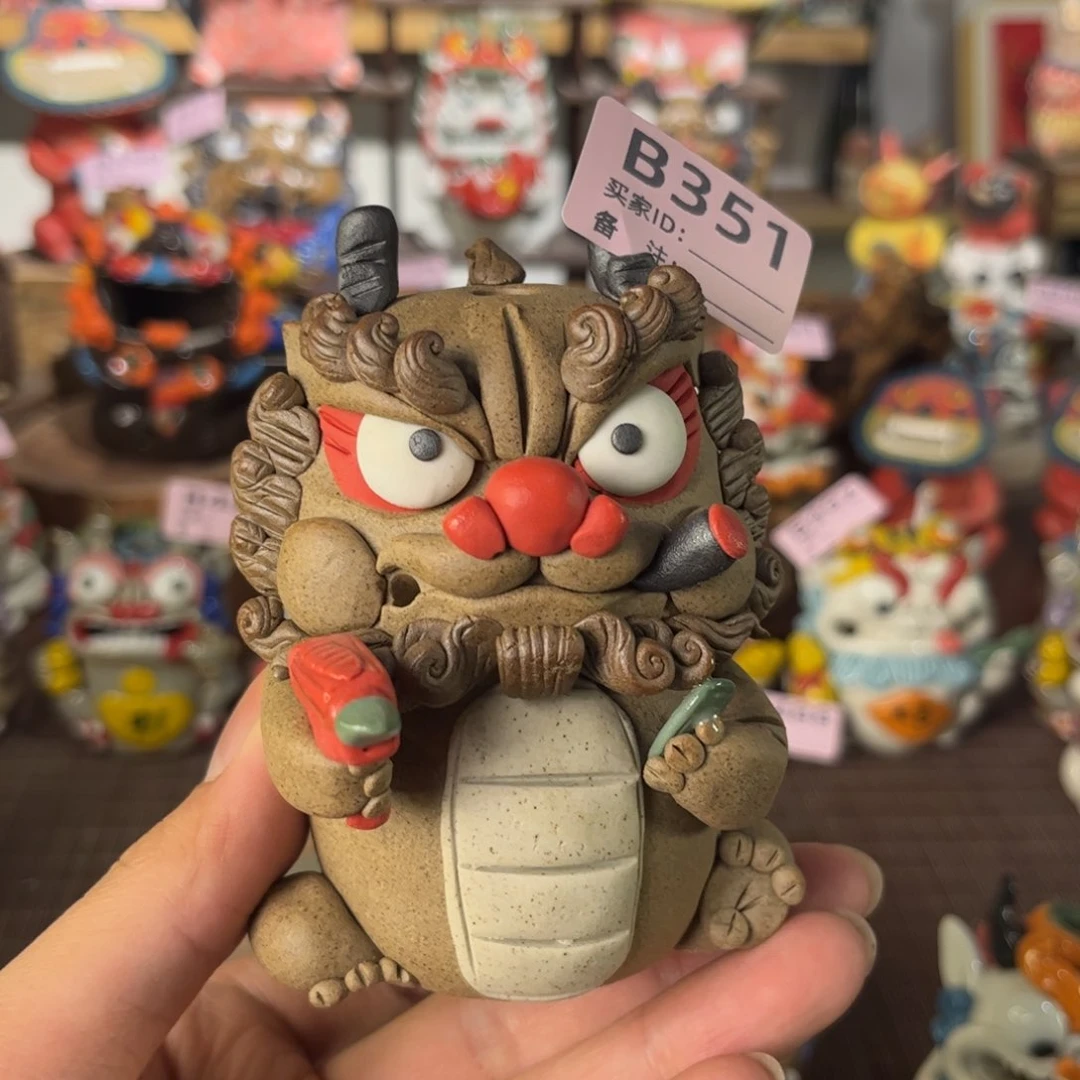 泥塑在*纯手工茶宠摆件