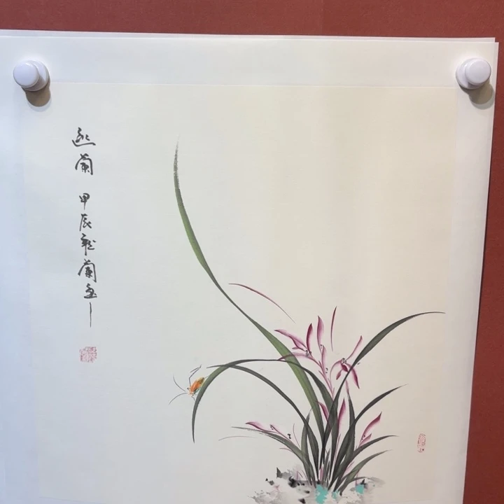 国画听兰老师花鸟