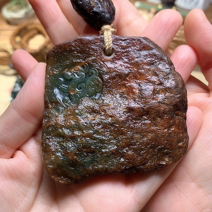 岫岩河磨玉（透闪石质玉）手把未镶嵌?****?