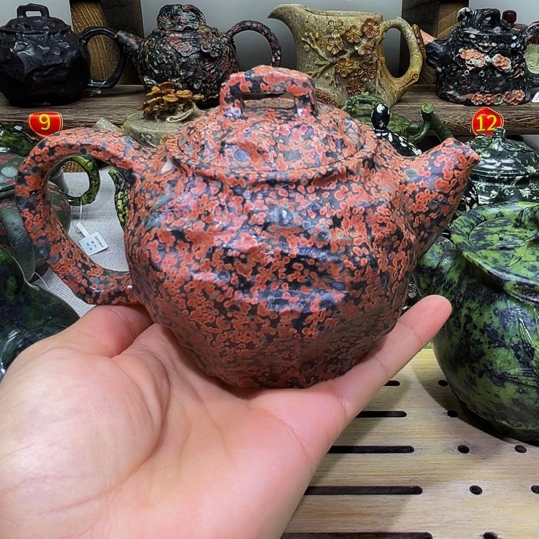 用****7梅花石安山玉精品壶