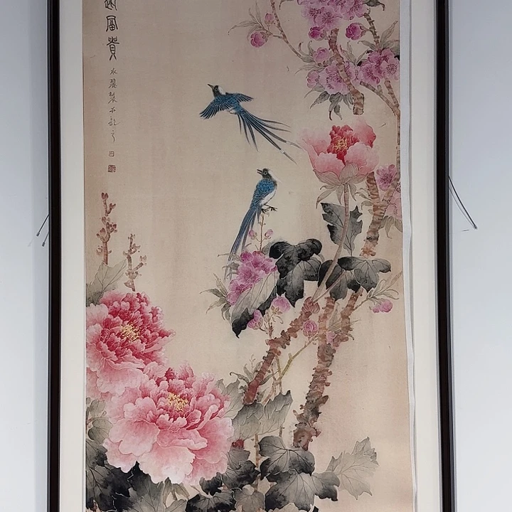 燕***风国画喜迎富贵绘画无框