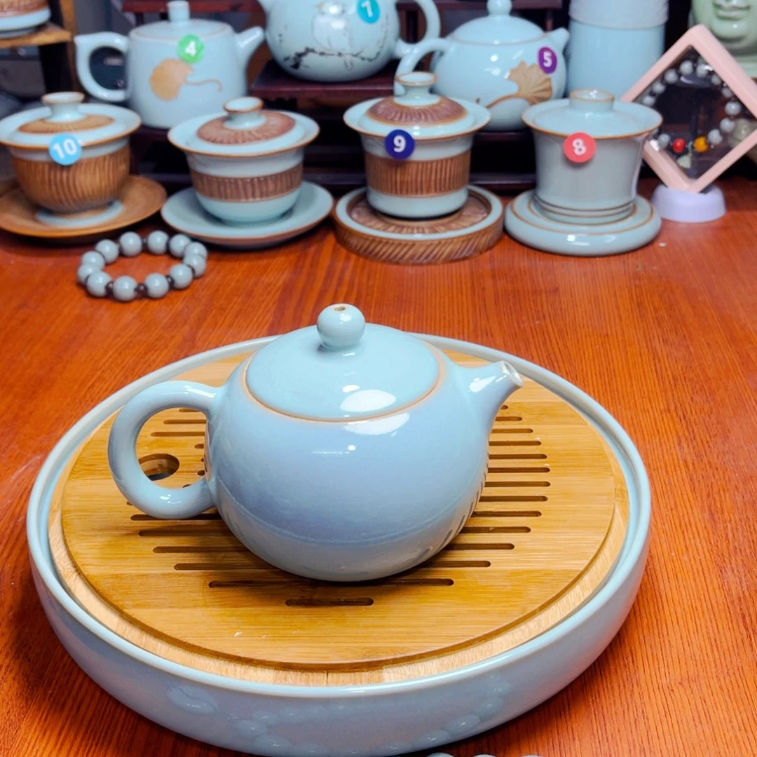 【闪购商品】汝瓷原产地，正品专场茶壶套.摆件