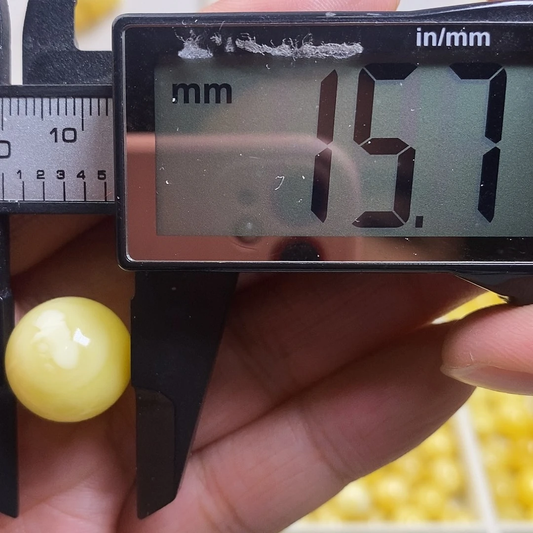 裸石琥珀未镶嵌蜜蜡圆珠微粉