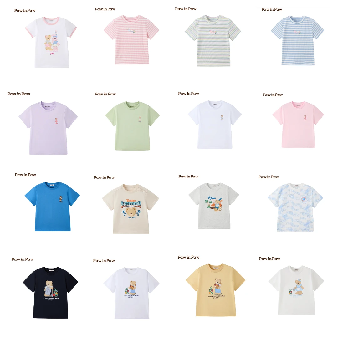 【百元短袖集合2】男女宝亲子卡通条纹休闲61出游时尚休闲运动短袖