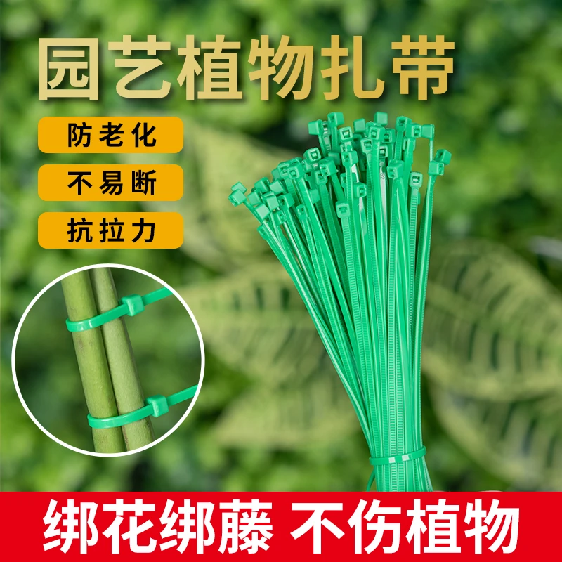 绿色园艺扎带扎线尼龙盆景月季爬藤塑形植物迁引固定神器