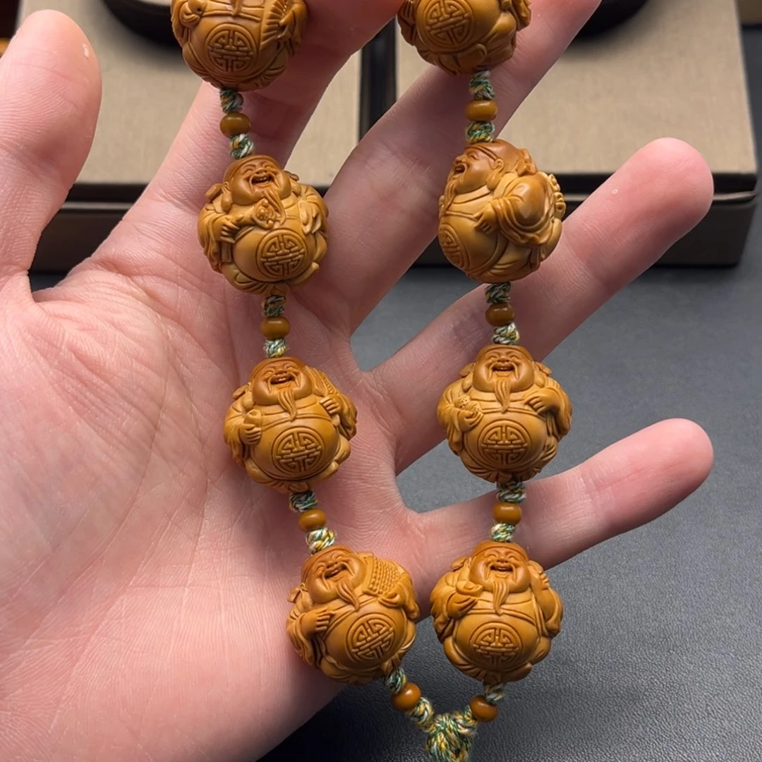 橄榄核手串/手链福满乾坤财神