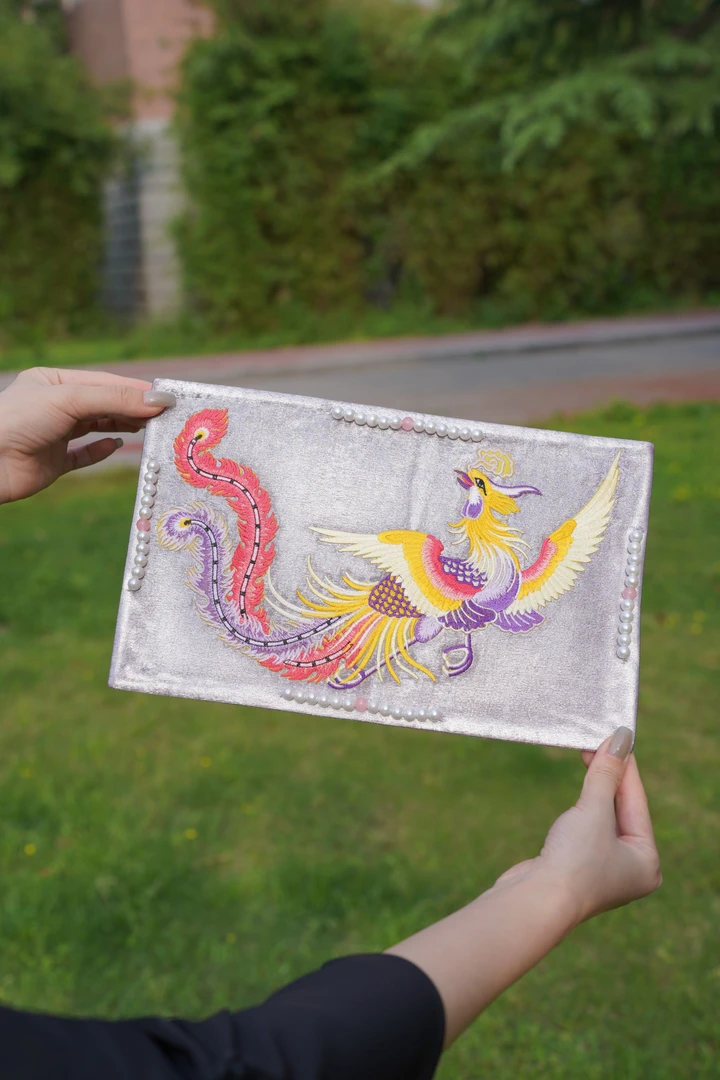 彩凤归云中式茶席茶桌隔热中国风30*20cm珍珠凤凰垫子仙女茶周边