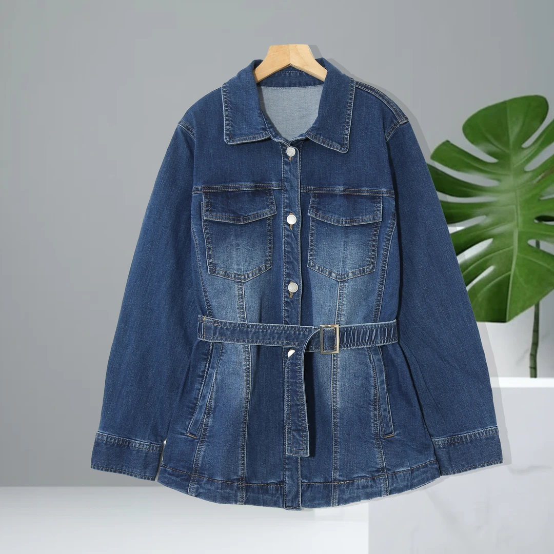 【特价】时尚复古收腰设计感女士做旧水洗舒适高颜值牛仔外套CL630