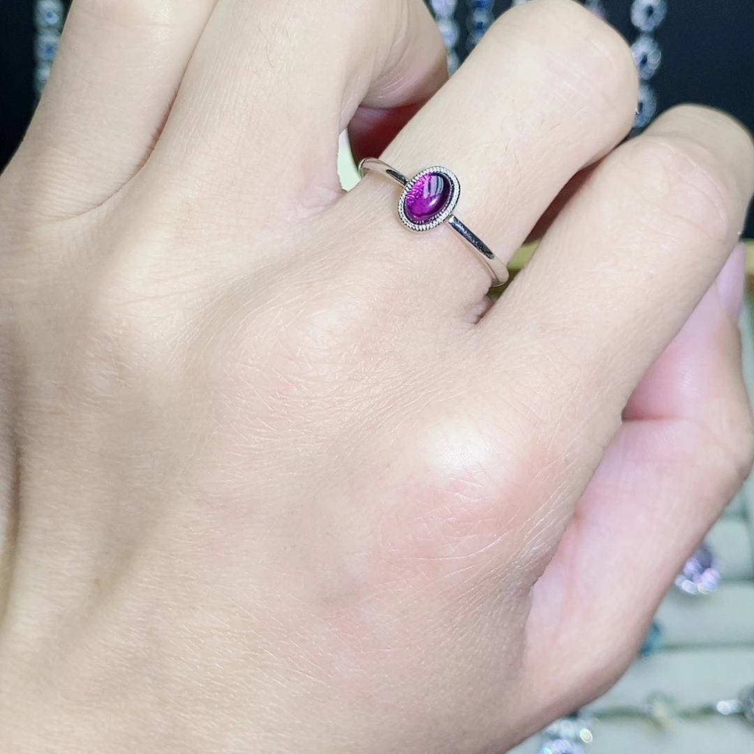 未镶嵌戒指石榴石（紫牙乌）