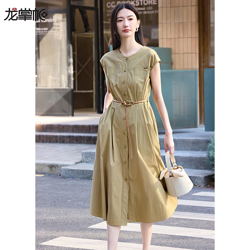 【龙掌柜Ⅲ】气质修身显瘦开叉高级感优雅连衣裙867011