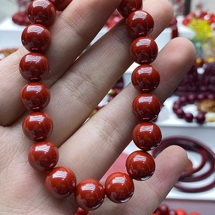 剪***烛天然辰砂帝王砂10mm