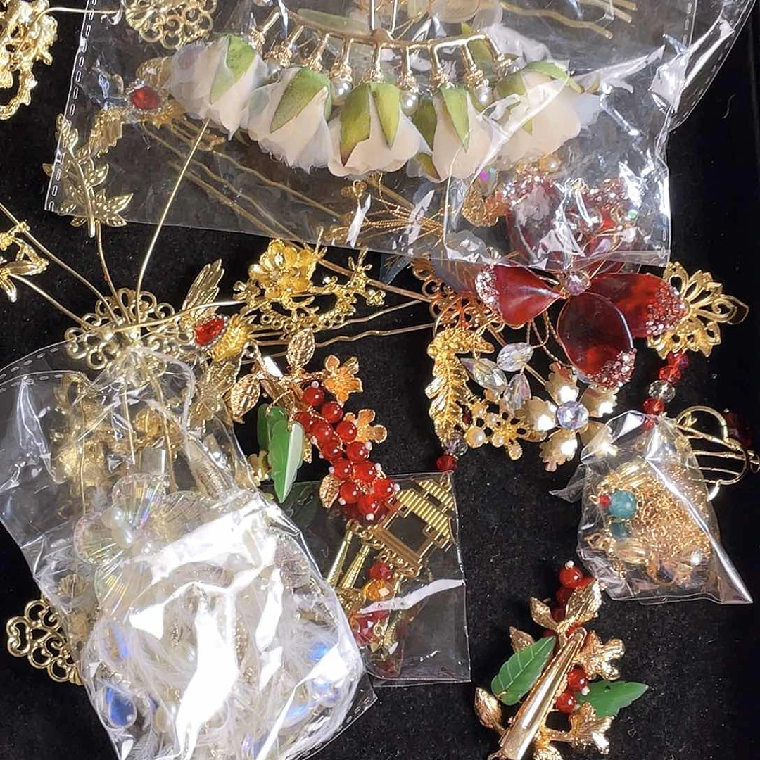 混合材质新娘头饰不退换不售后默认瑕疵