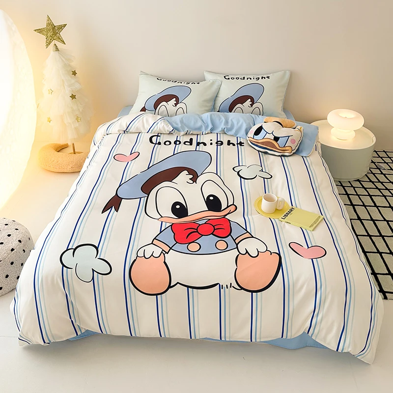 乐童 水手鸭A类数码定位印花三件套四件套可爱