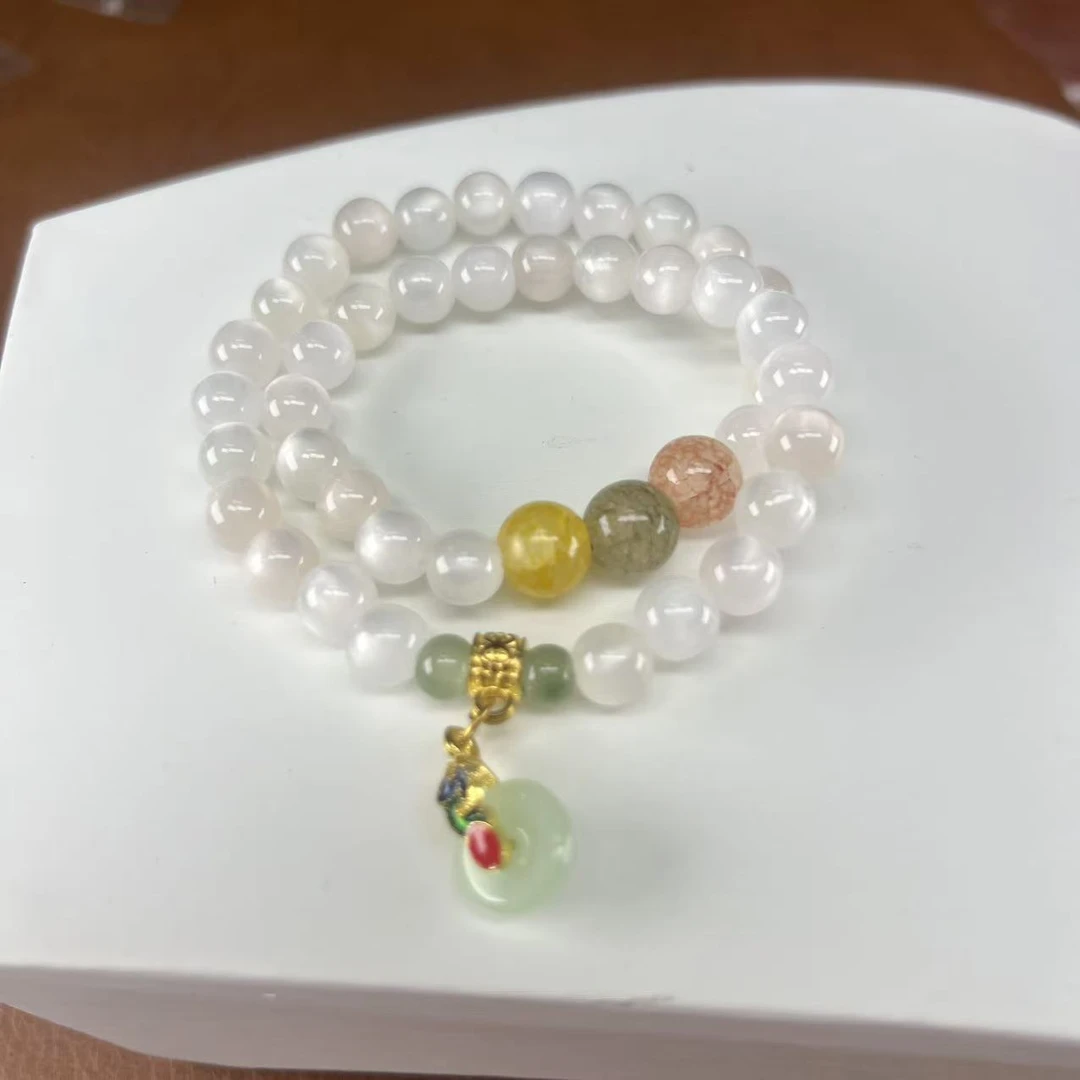 精品七彩平安扣多圈手串（无礼盒）XD961