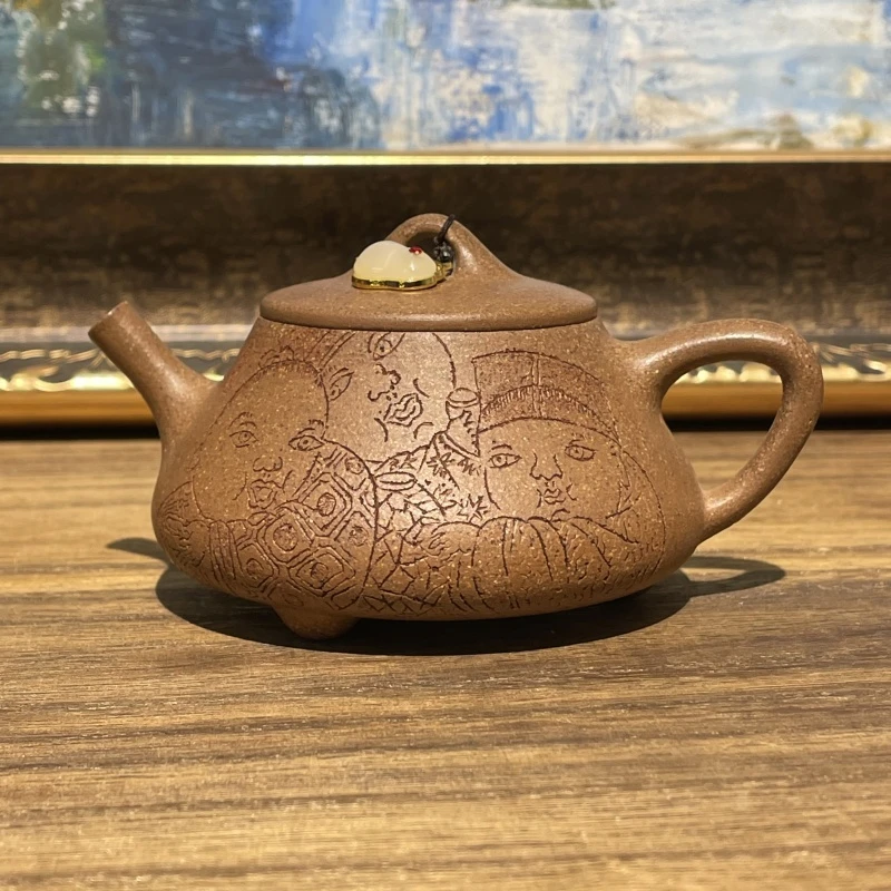 沉香泥小品无忧子冶石瓢紫砂壶赵晖五彩段泥