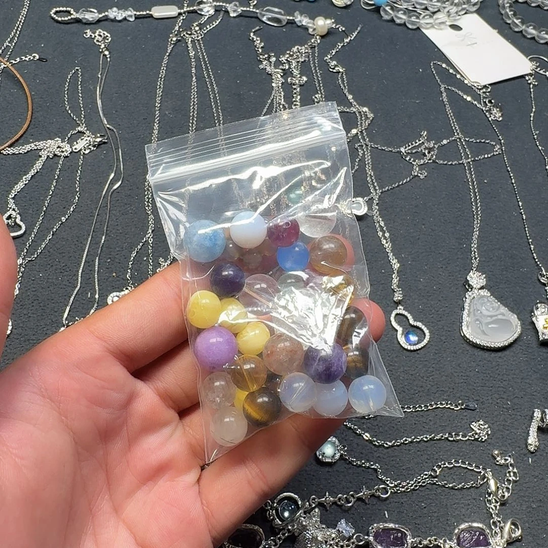 足银皮质散珠diy带线
