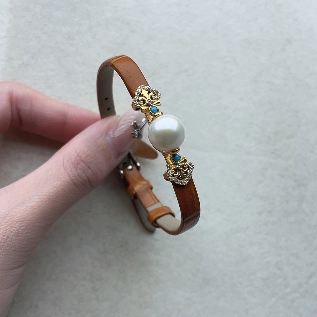 淡水珍珠银S925镶嵌手链103