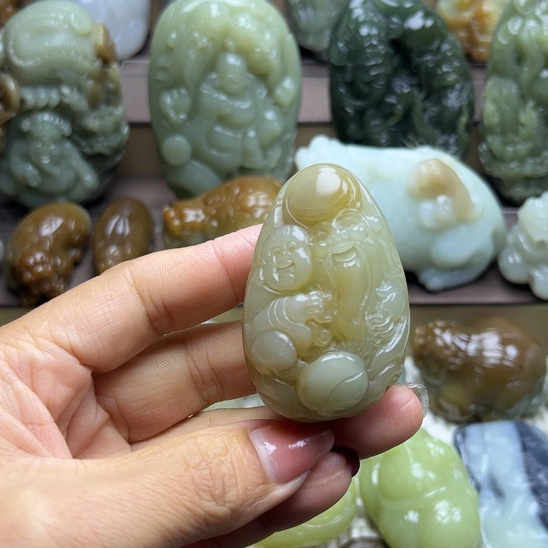 和田玉未镶嵌挂件