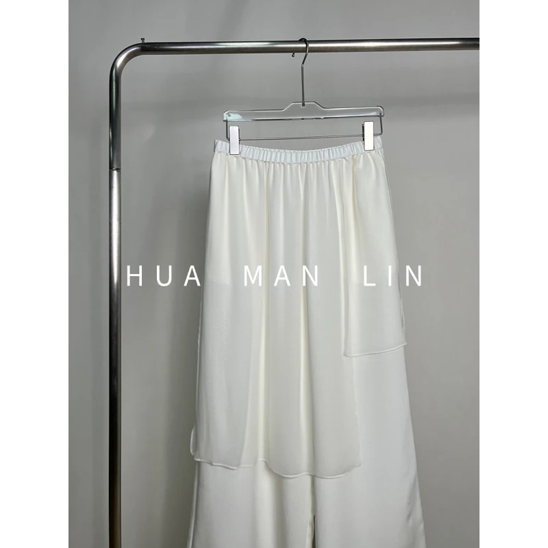 【花满林】“仙仙裤”松紧腰35MM重磅真丝桑蚕丝直筒休闲裤259660