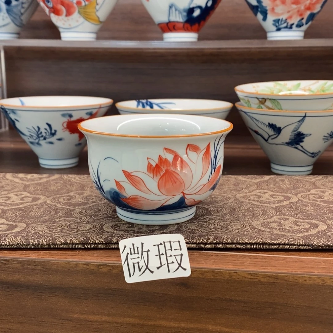 釉下彩老陶泥手工绘制