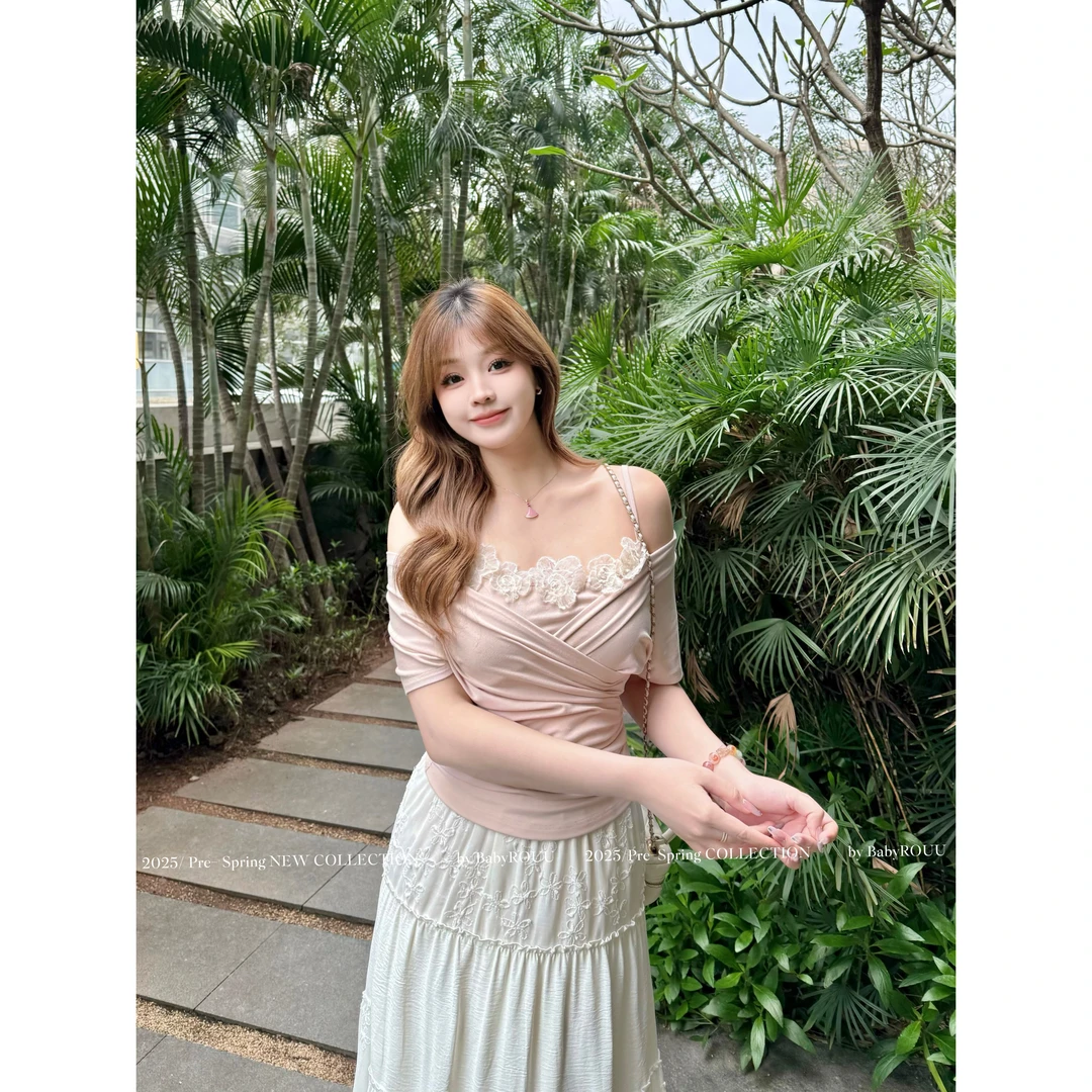 【现货】温与柔【馥雅花蕾】超有气韵生动的白月光般清冷仙气的半裙