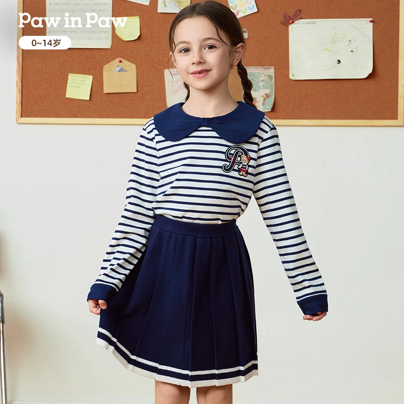 【熊宝棉】PawinPaw卡通小熊童装25年秋季新款长袖T恤PCLWF4851E