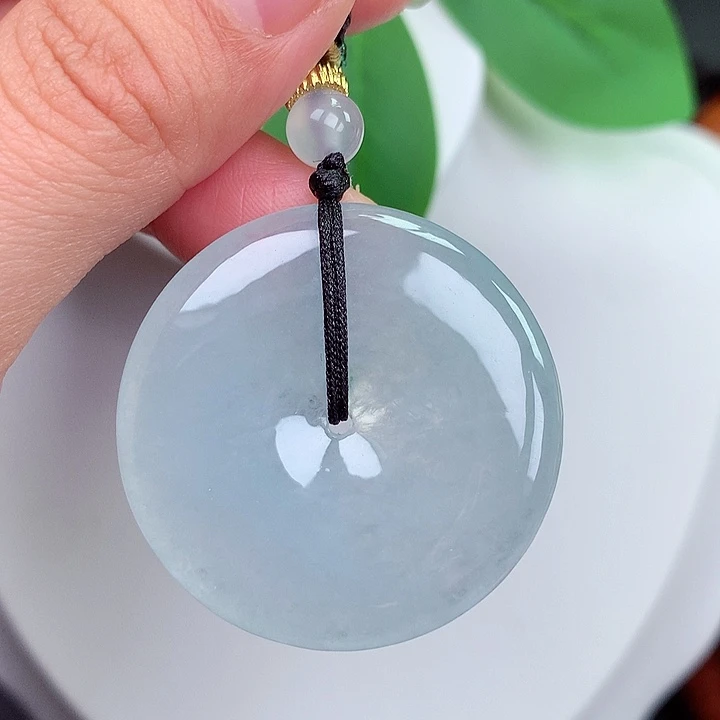 颈饰未镶嵌翡翠平安扣 35x5.2mm