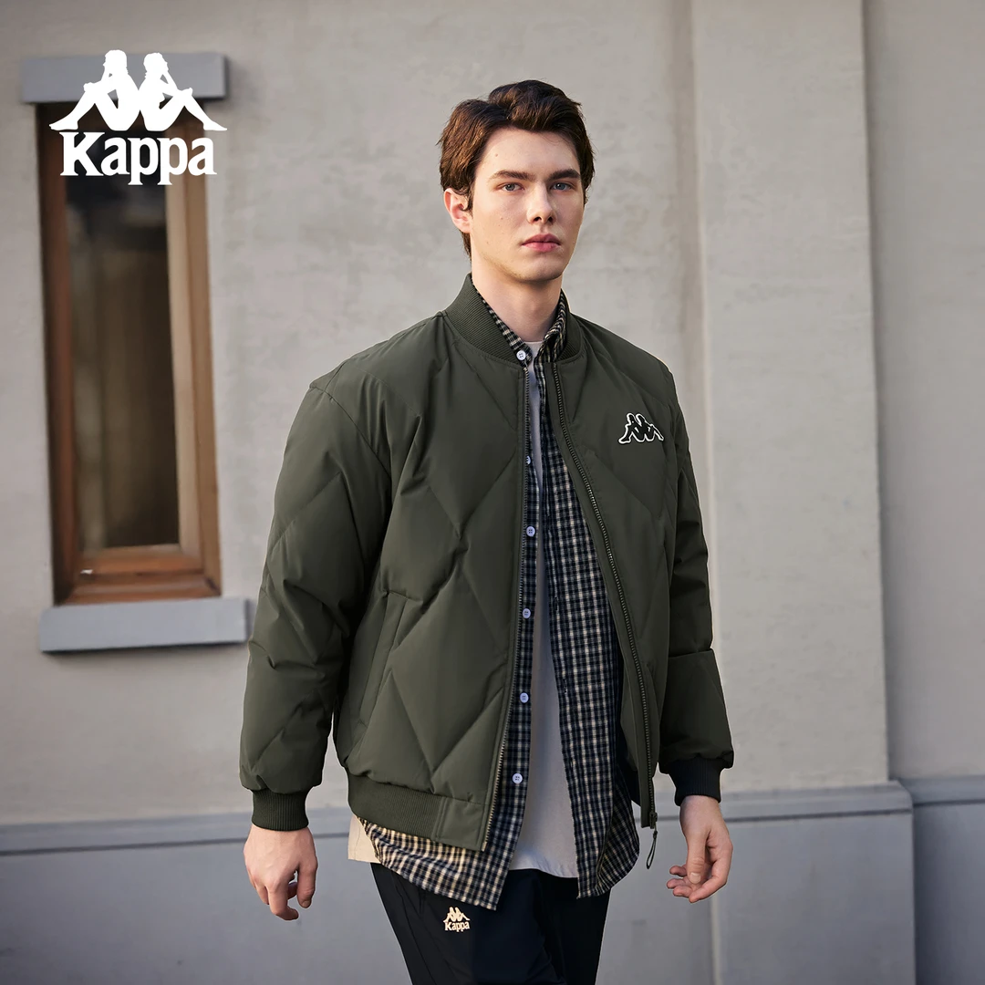 Kappa/卡帕羽绒服新款冬户外保暖夹克运动开衫外套