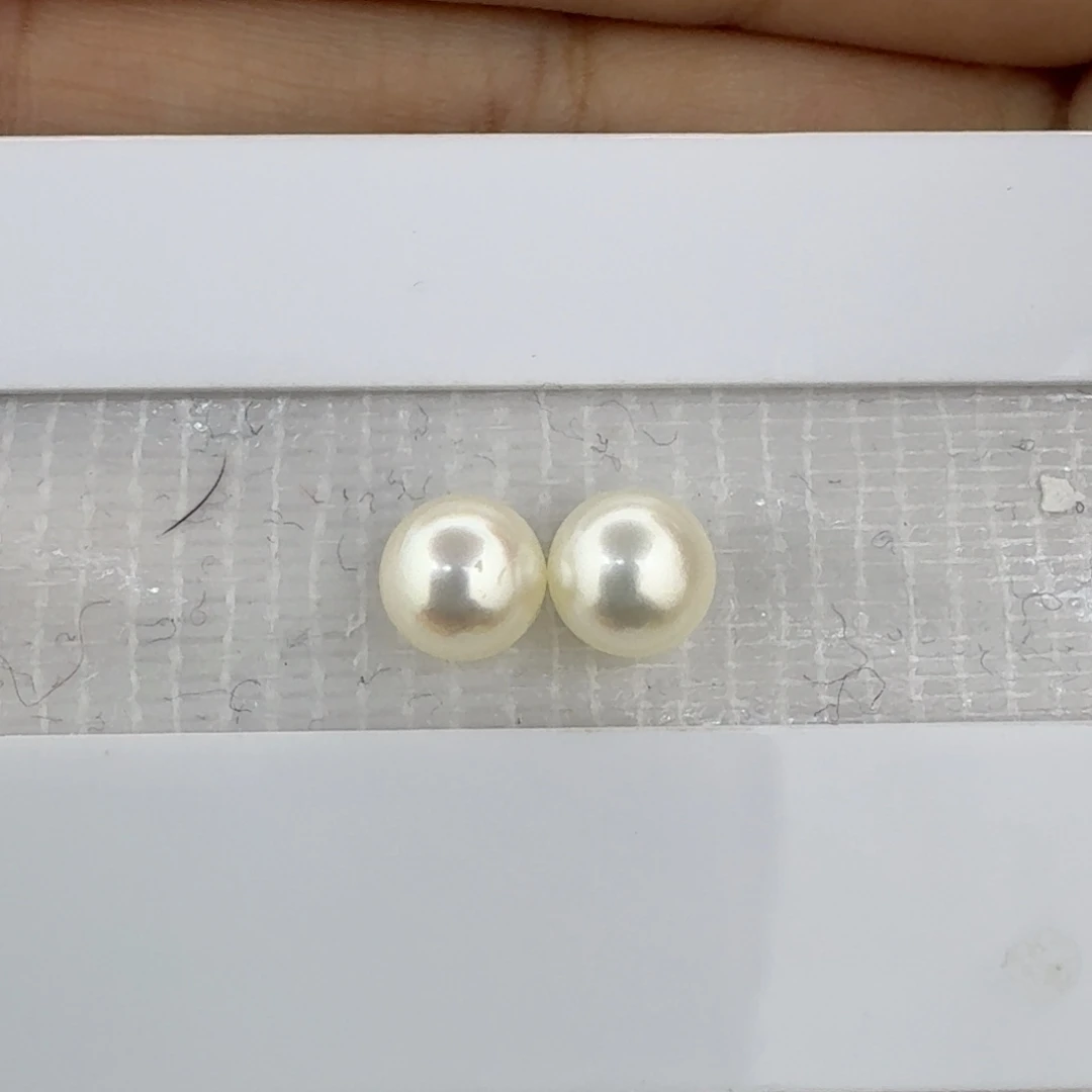 双***姐未镶嵌海水珍珠裸珠AK珠正圆6-6.5mm