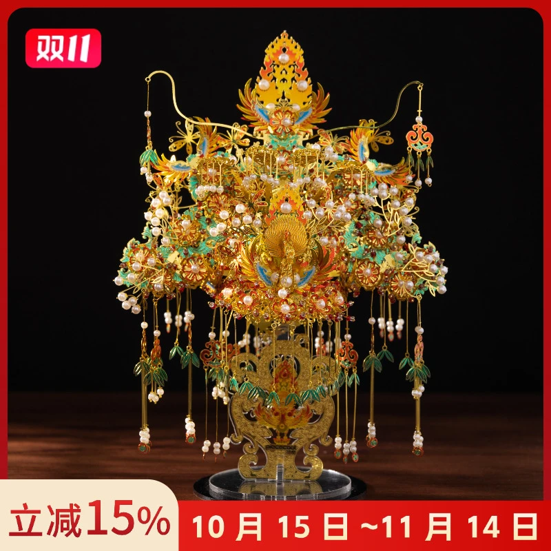 拼酷金翅鸟冠宋代3D金属拼图传统艺术手工diy国风专属礼物