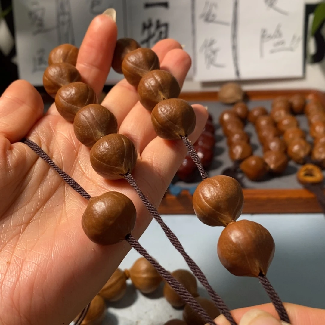 橄榄核手串9171精品蒜头铁核12+1颗