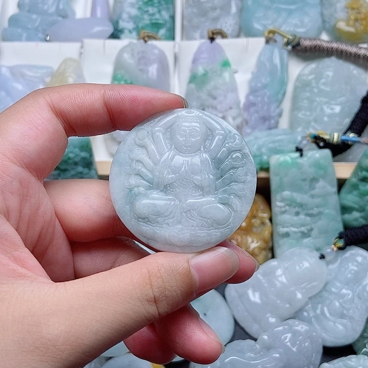 翡翠未镶嵌吊坠(不含链)翡翠