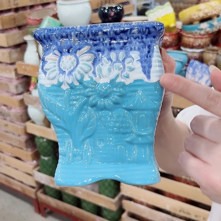 有孔.凑单10元陶瓷花盆发货！