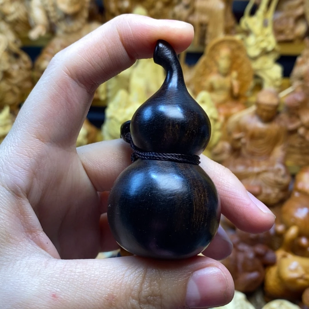 紫光檀木雕葫芦雕刻