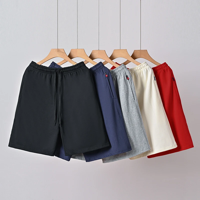 夏季宽松透气大码男士短裤夏季运动休闲透气青年舒适纯色加大