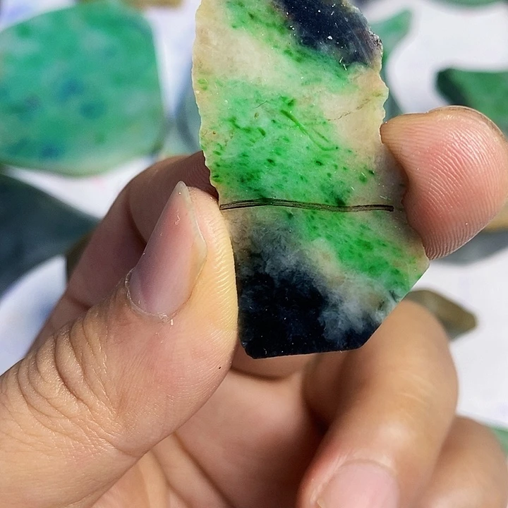 翡翠散珠天然翡翠A货挂件