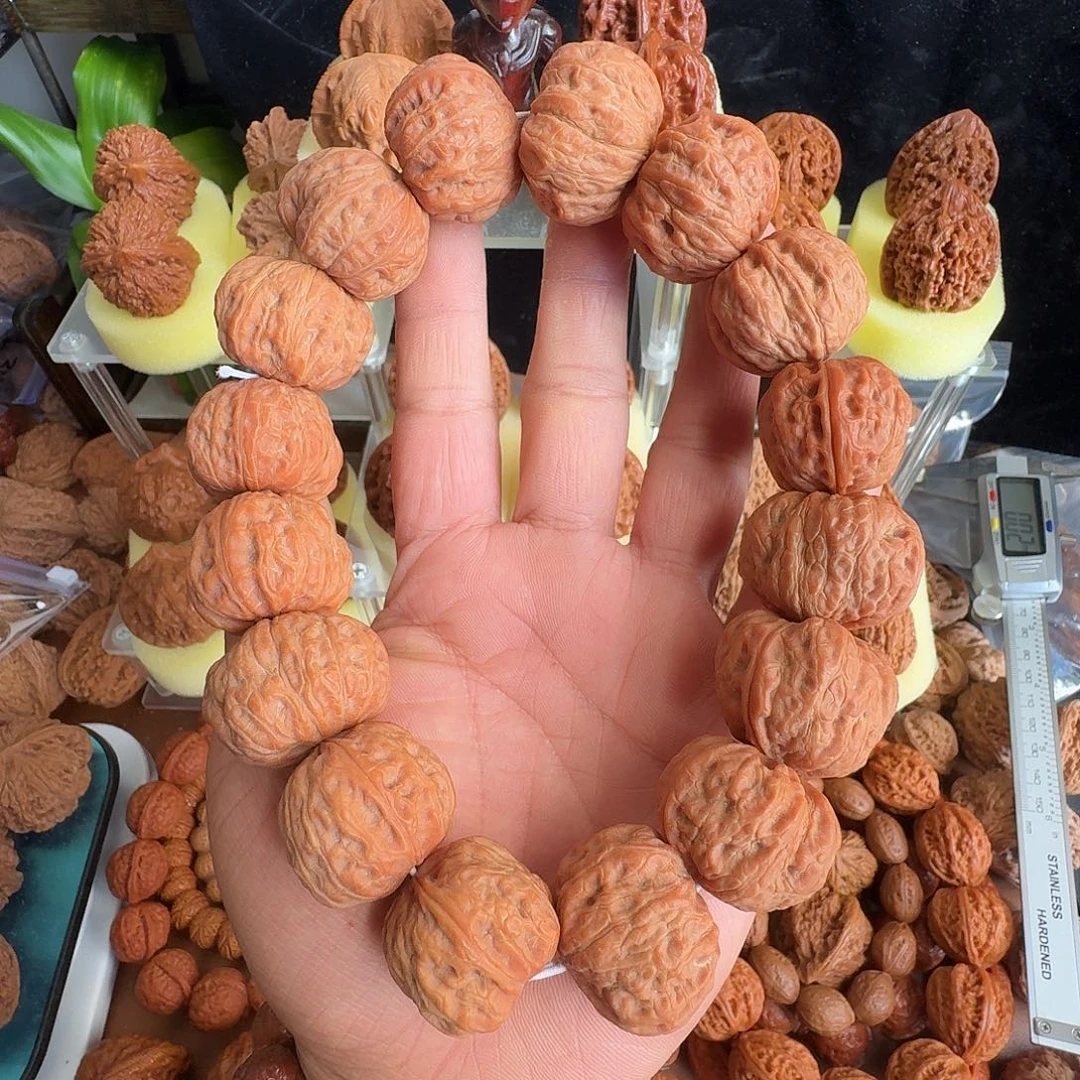 文玩核桃把件29×24×22门头沟元宝磨盘全品16颗