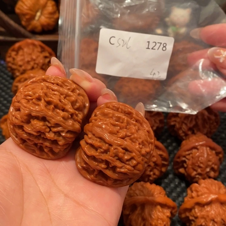 水***石把件文玩核桃精品四座楼