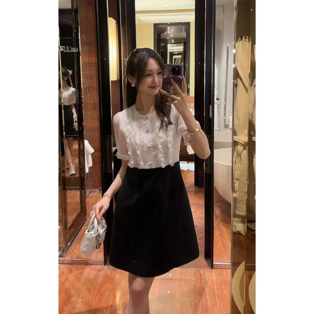 W·HAHA【生椰拿铁】温柔名媛设计感气质唐裙21726