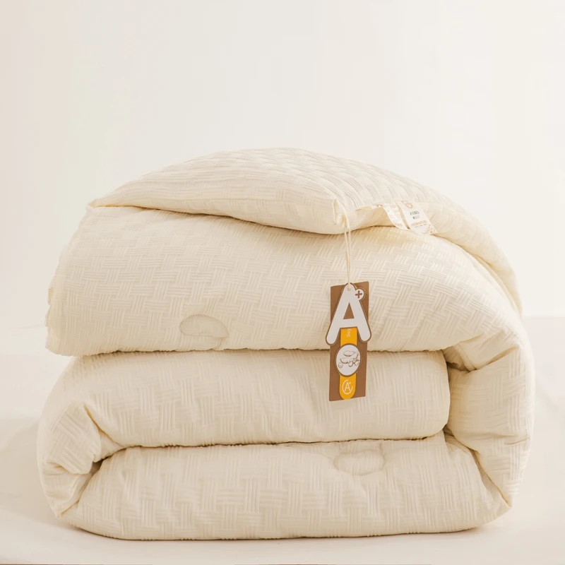 無印良品2025新款A类轻奢华夫格布标大豆被冬被柔软