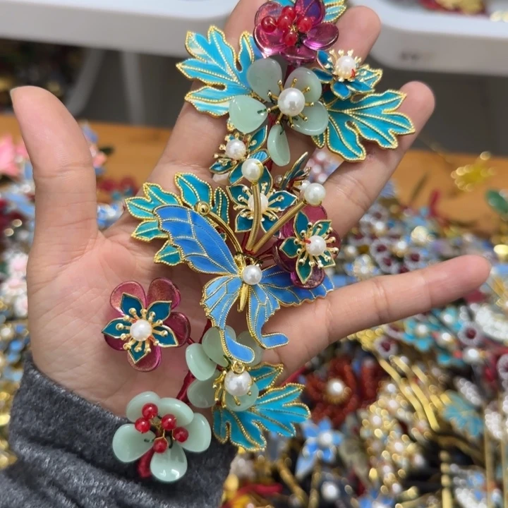 醋酸铁合金瑕疵鹅毛仿点翠