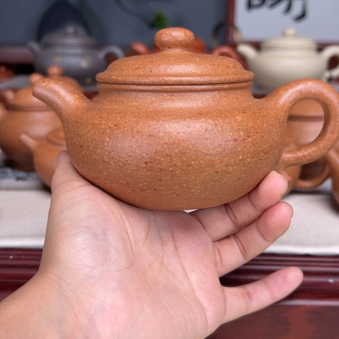 茶壶紫砂梨皮黄的360