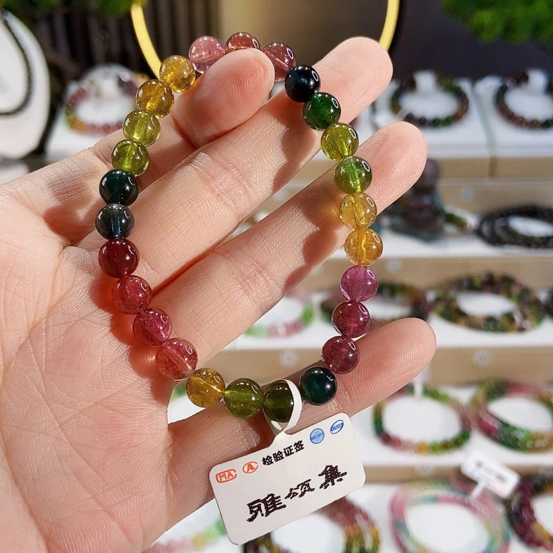 手链未镶嵌碧玺YSG61008素圈颜色微差