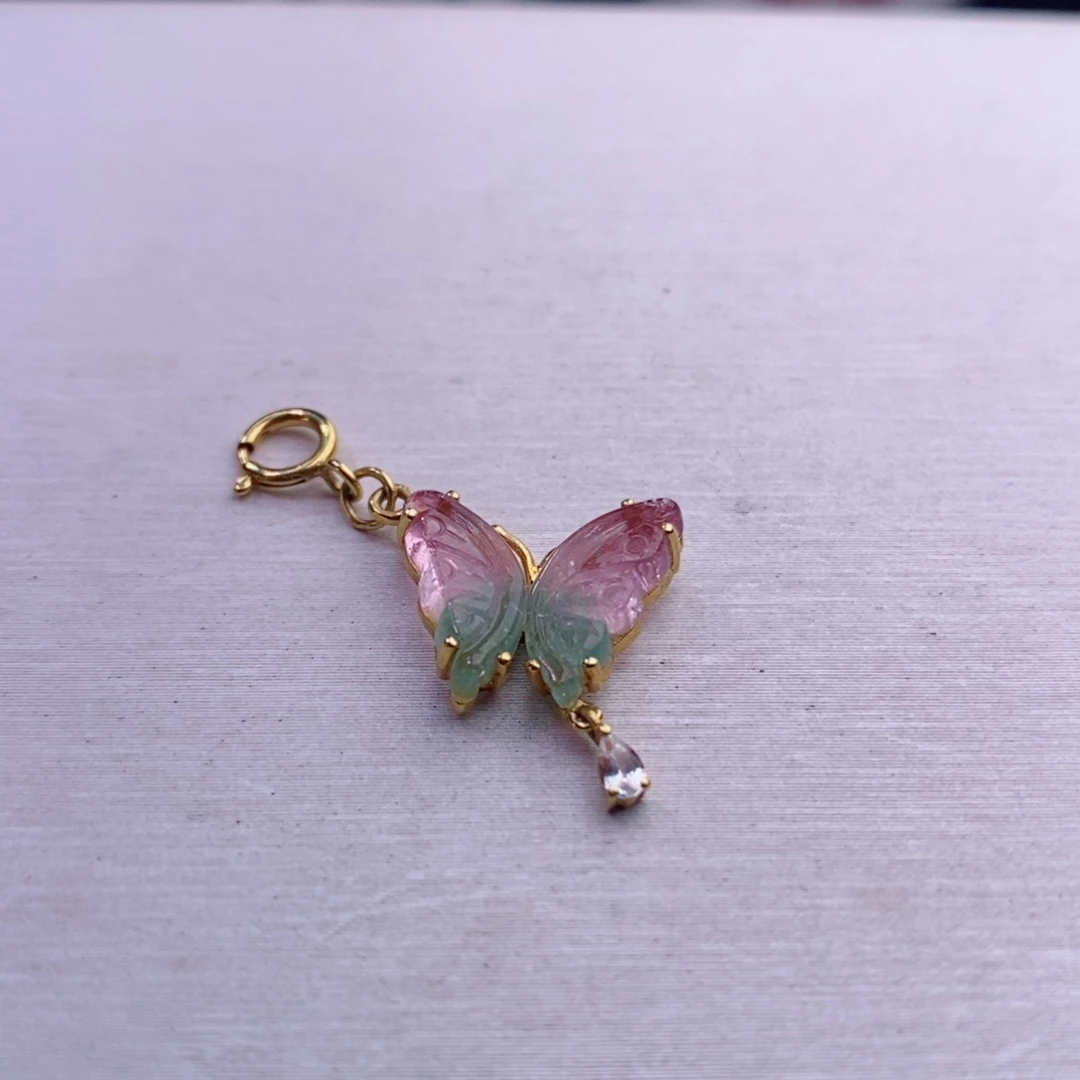 18K金镶嵌小滴溜碧玺碧玺A小滴溜