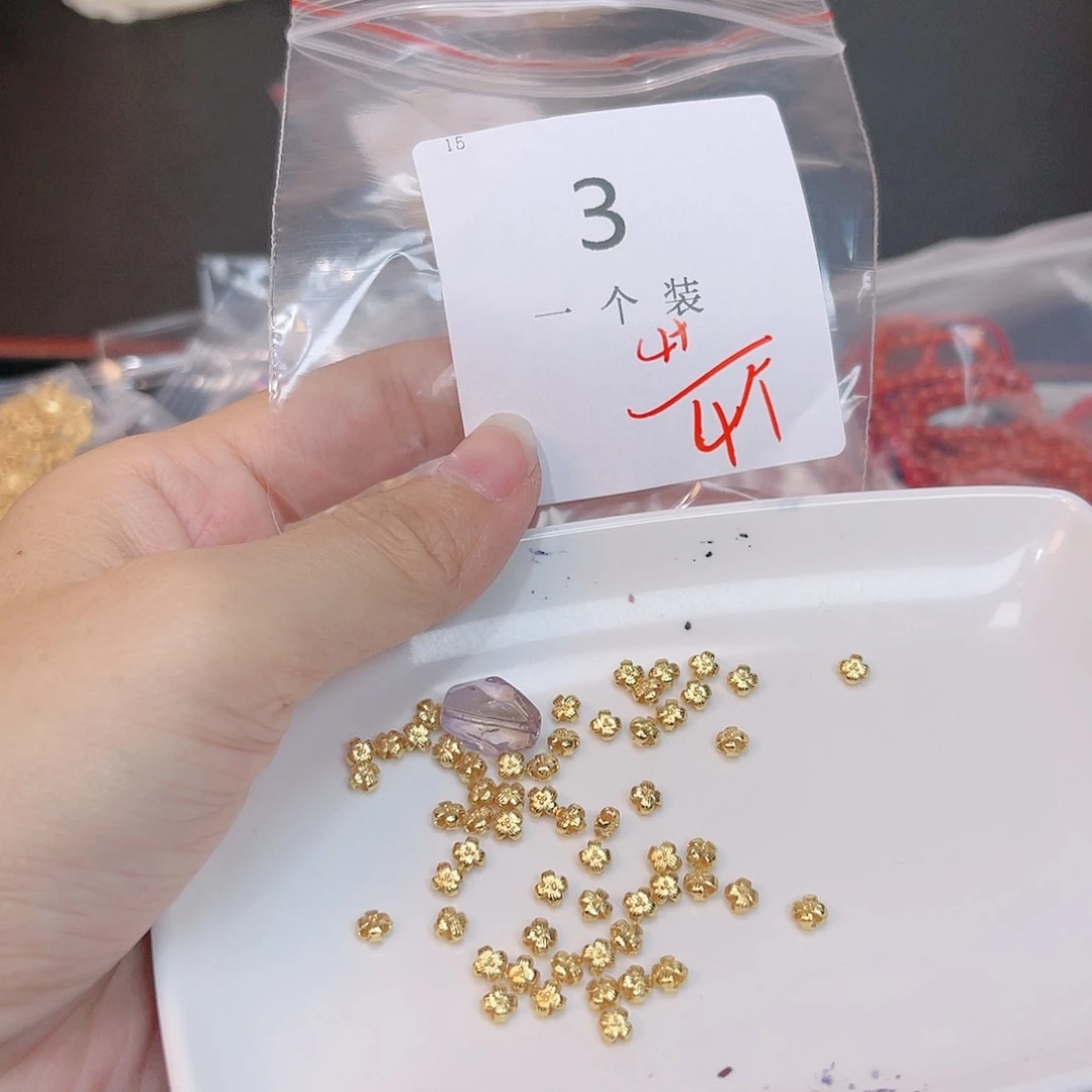 紫晶珠宝半成品银S925镀金镶嵌3